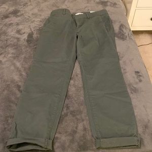 Women’s Olive Girlfriend Chino Pants - Loft Size 4